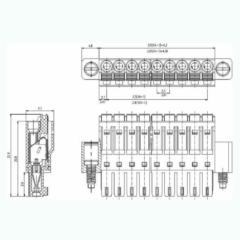 pcb terminal blocks pcb terminal connector